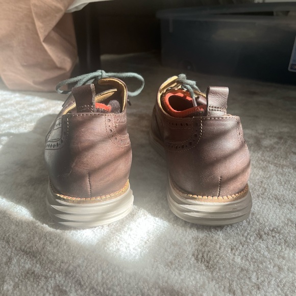 Cole Haan GRAND.OS Wingtip Dress shoes, Dark Brown - Picture 6 of 6